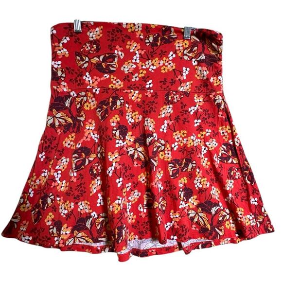 Patagonia Red Floral Circle Skirt Pull On Sz L Outdoor Hiking Camping Gorpcore - Picture 12 of 16